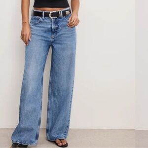 NWT Good American Good Standard Baggy Straight Leg Slouchy Jean 100% Cotton 6/28